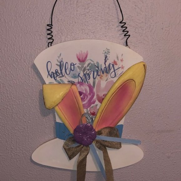Hanging Hello Spring Rabbit Hat - Picture 3 of 3